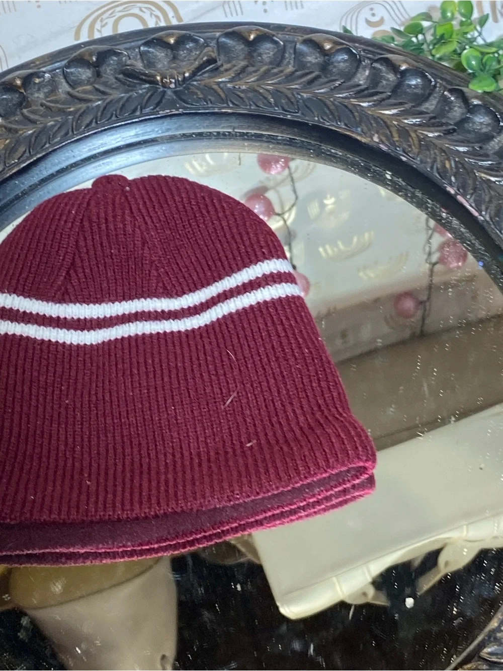 Kids Maroon Knit Beanie with Gold Embroidered Logos FSU